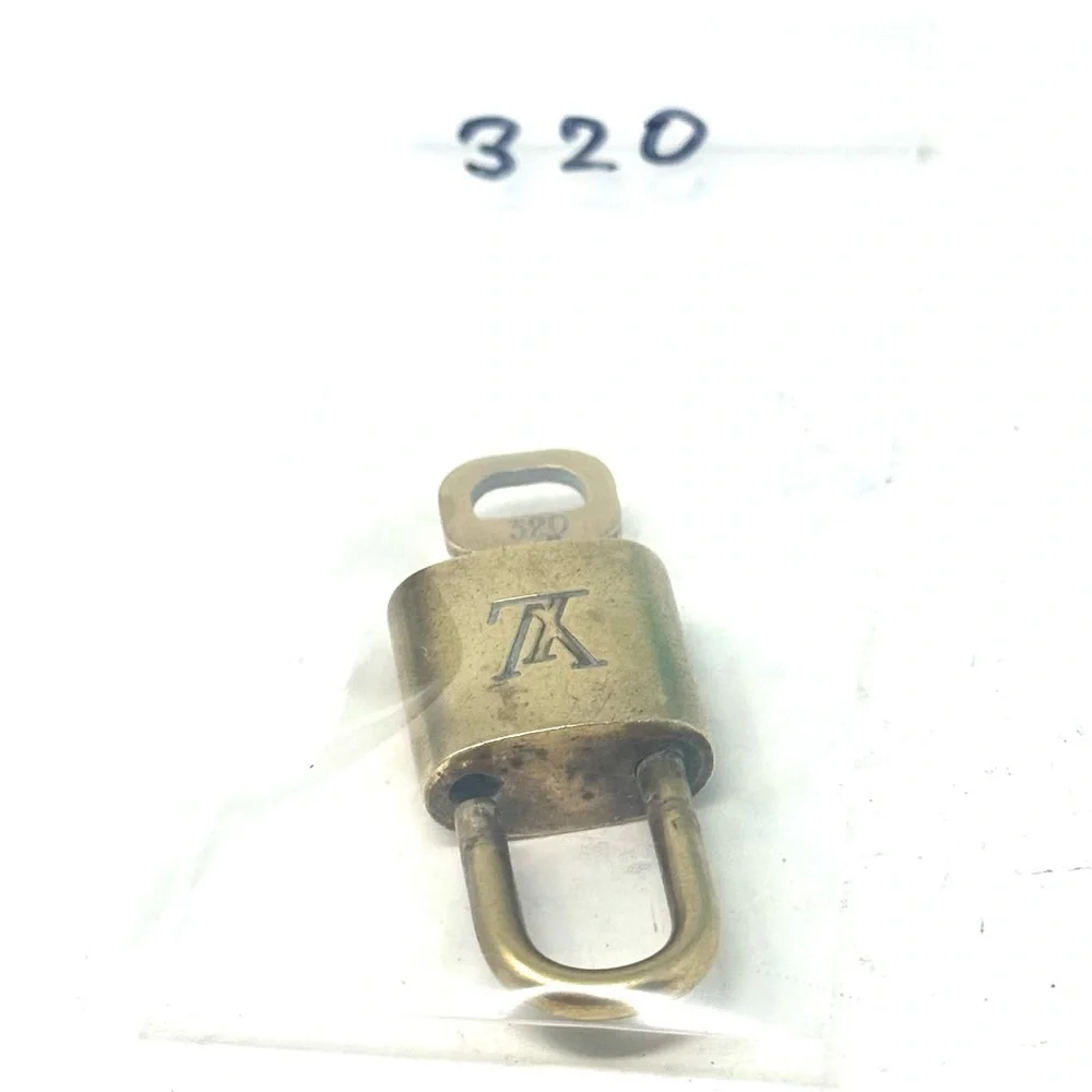 Authentic Louis Vuitton Gold Lock & Key Brass Number 320